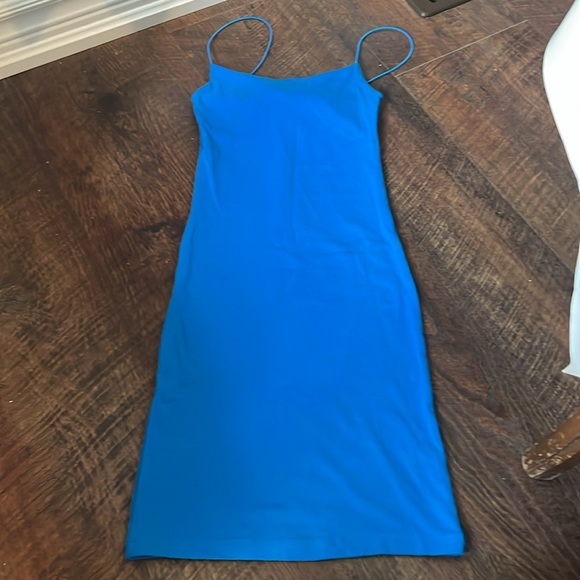 ZARA Blue Mini Tight Bodycon Dress - Picture 4 of 7